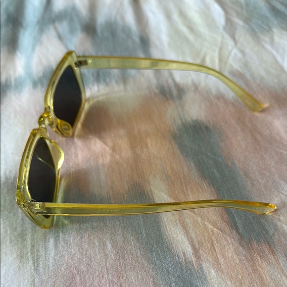 Yellow Rectangular Sunglasses - Picture 2 of 3